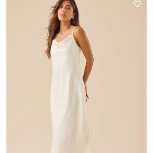Altar'd State Cream Satin Dress